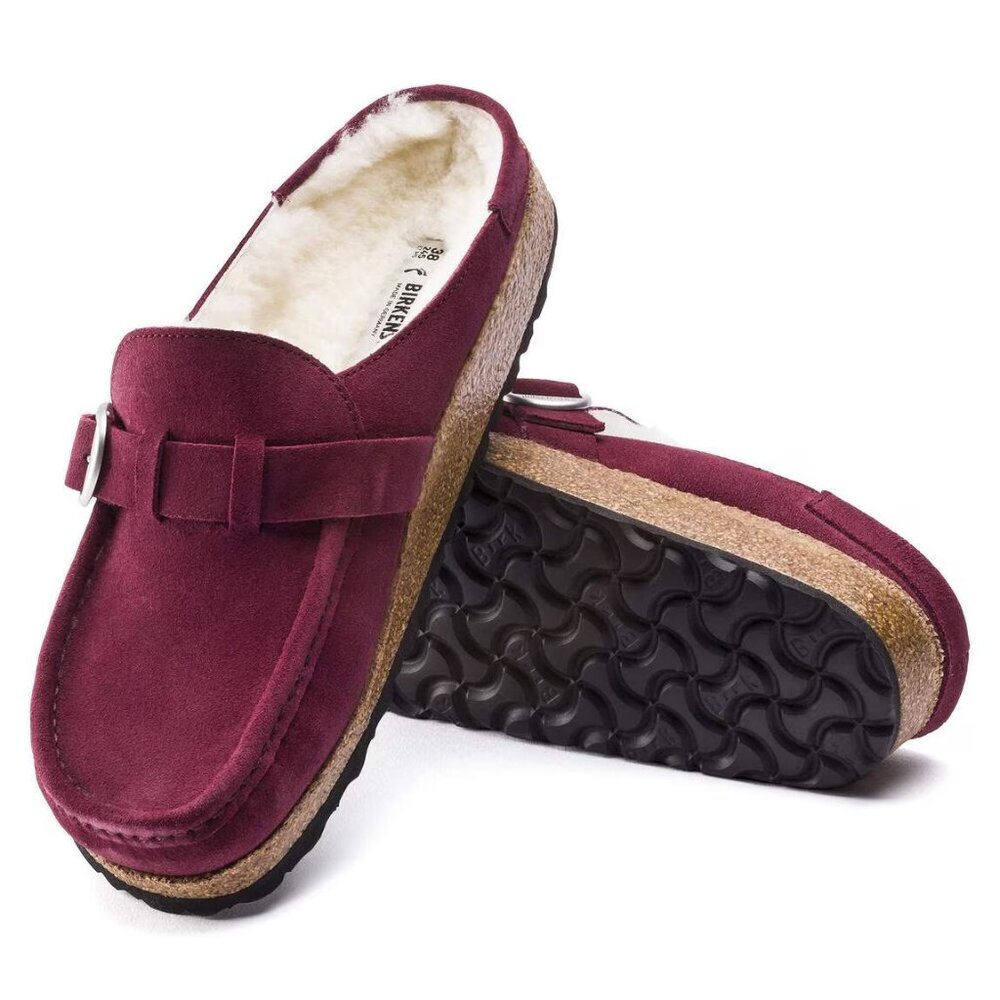 NEW BIRKENSTOCK Buckley Shearling Suede Leather Clogs Women's 2601 9S5